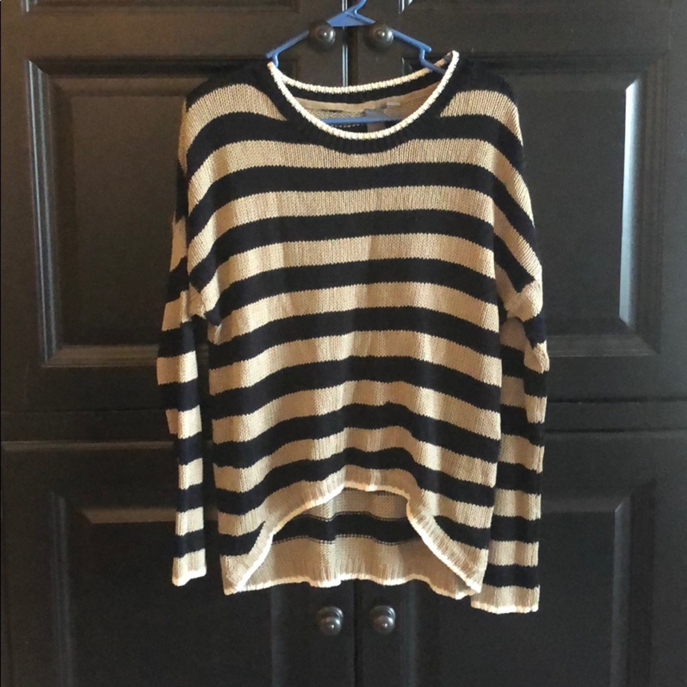Francesca’s Knitted Stripped Tomboy Sweater